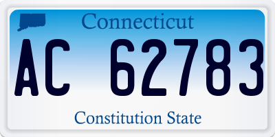 CT license plate AC62783