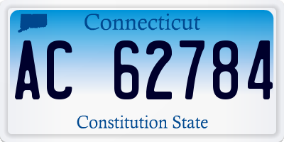 CT license plate AC62784