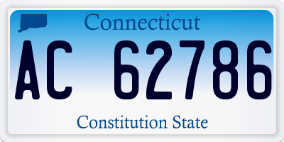 CT license plate AC62786