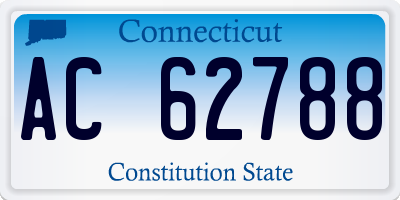 CT license plate AC62788