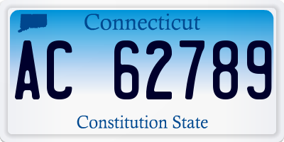 CT license plate AC62789