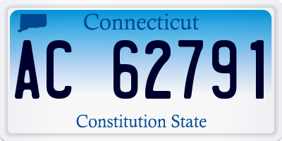 CT license plate AC62791