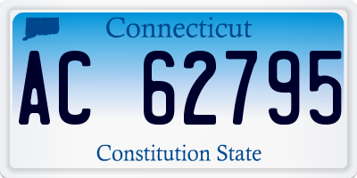 CT license plate AC62795