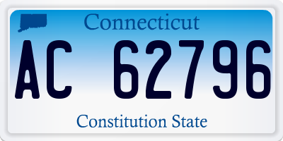 CT license plate AC62796