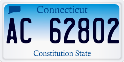 CT license plate AC62802