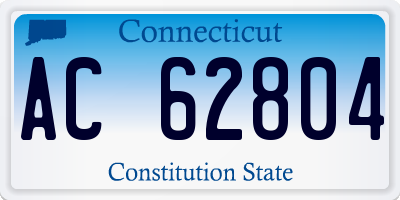 CT license plate AC62804