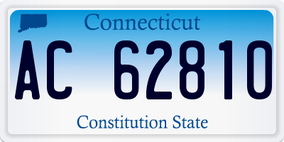 CT license plate AC62810