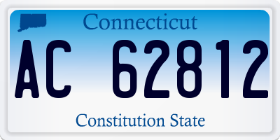 CT license plate AC62812