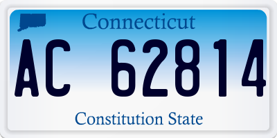 CT license plate AC62814