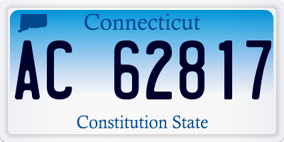 CT license plate AC62817
