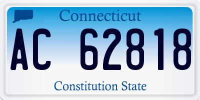 CT license plate AC62818