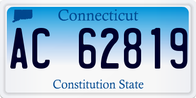 CT license plate AC62819