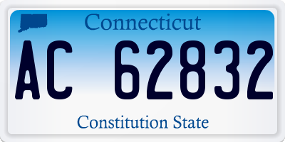 CT license plate AC62832