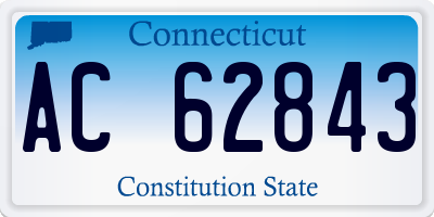 CT license plate AC62843