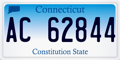 CT license plate AC62844