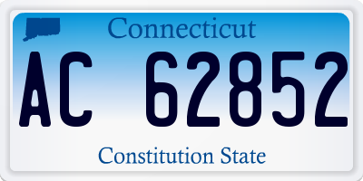 CT license plate AC62852