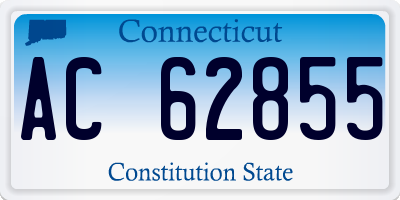 CT license plate AC62855