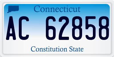 CT license plate AC62858