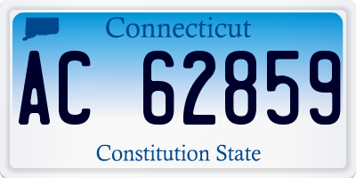CT license plate AC62859
