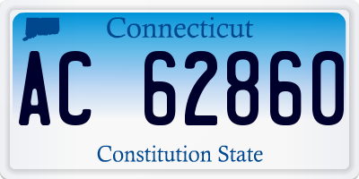 CT license plate AC62860