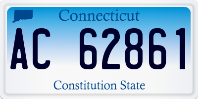 CT license plate AC62861