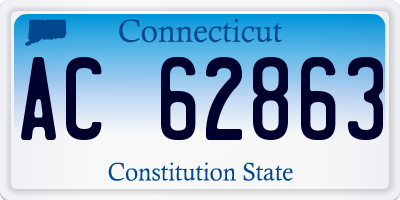CT license plate AC62863