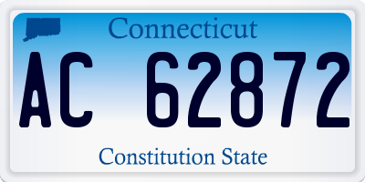 CT license plate AC62872