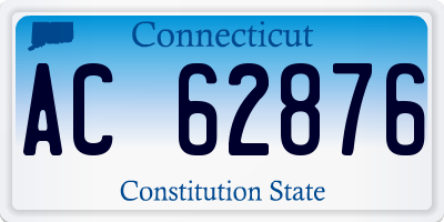 CT license plate AC62876