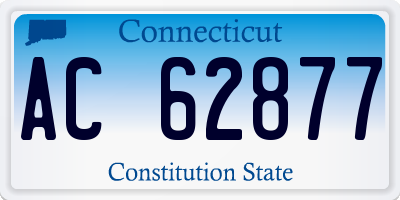 CT license plate AC62877