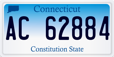 CT license plate AC62884