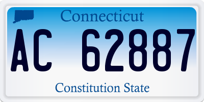 CT license plate AC62887