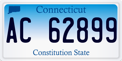 CT license plate AC62899