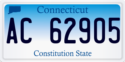 CT license plate AC62905