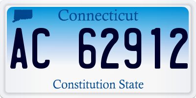 CT license plate AC62912
