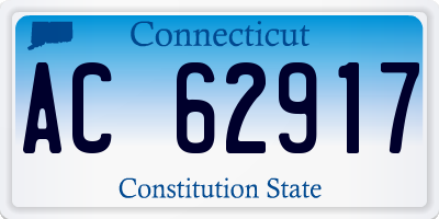 CT license plate AC62917