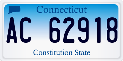 CT license plate AC62918