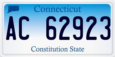 CT license plate AC62923