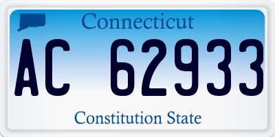 CT license plate AC62933