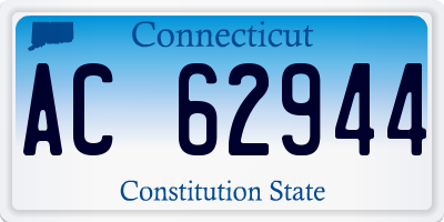 CT license plate AC62944