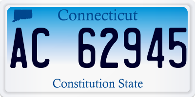 CT license plate AC62945