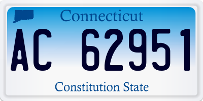 CT license plate AC62951