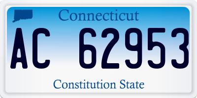CT license plate AC62953