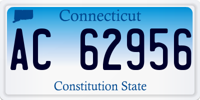 CT license plate AC62956