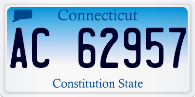 CT license plate AC62957