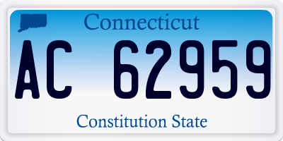 CT license plate AC62959