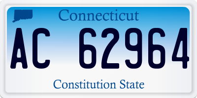 CT license plate AC62964