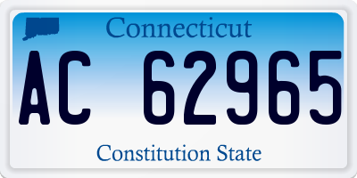 CT license plate AC62965