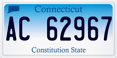 CT license plate AC62967