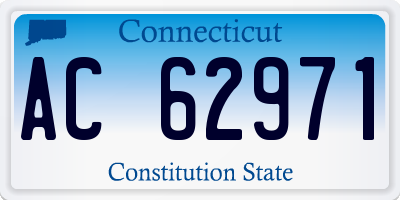 CT license plate AC62971