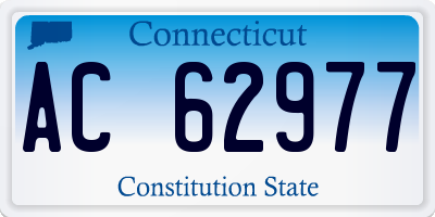 CT license plate AC62977